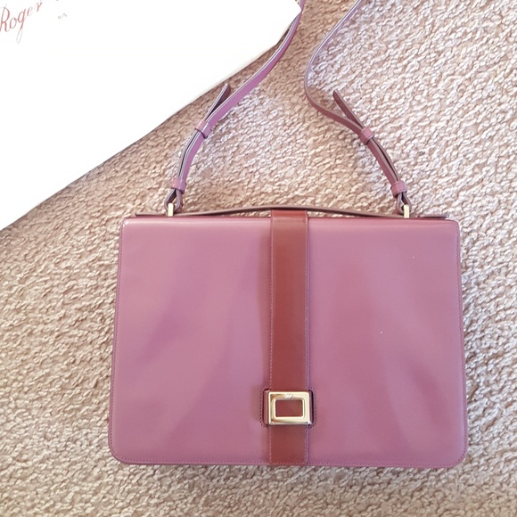 NWOT Roger Vivier Patent Leather Burgundy Handbag - Picture 6 of 16